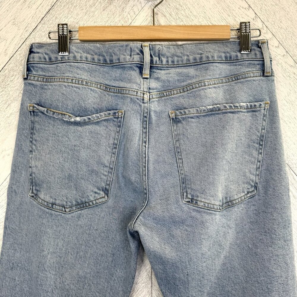 Agolde Jeans Sophie Womens Size 30 Mid Rise Ankle Blue Denim Distressed Skinny - Picture 4 of 7